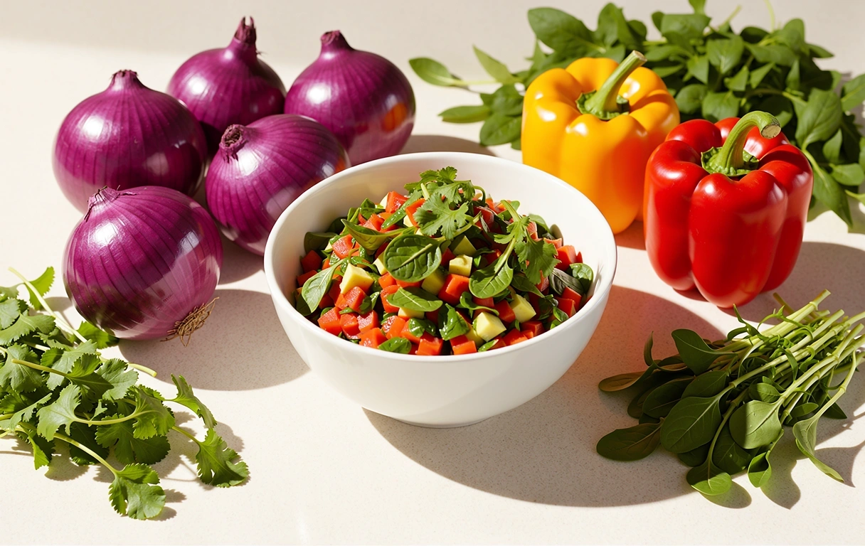 Vegetales frescos y coloridos